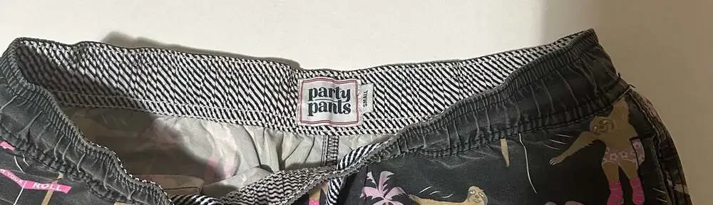 Party Pants Men's Sloth‎ Print Swim Trunks
